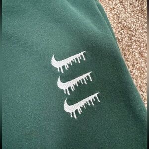 Custom Dripping Nike Symbol Sweat Pants